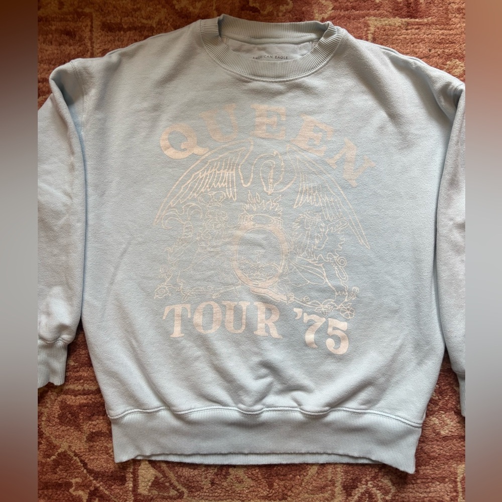Queen Tour '75 Light Blue Sweater